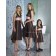 Sleeveless Zipper Tea-length A-line Empire Bridesmaid Dress
