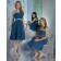 Draped/Ruffles/Sash Natural Blue Zipper Chiffon Bridesmaid Dress