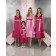 A-line Sleeveless Sash V-neck Satin Bridesmaid Dress