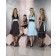 Sleeveless Satin Knee-length Empire Zipper Bridesmaid Dress