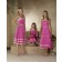 Sleeveless Fuchsia Draped Satin A-line Bridesmaid Dress