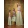A-line Floor-length Sleeveless Satin Natural Bridesmaid Dress