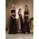 Natural A-line Floor-length Spaghetti-Straps Satin Bridesmaid Dress