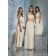 Ivory Sash Natural Sleeveless Floor-length Bridesmaid Dress