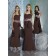 Natural Chocolate Zipper Sleeveless Floor-length Bridesmaid Dress
