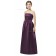 Grape A-line Floor-length Satin Spaghetti Junior Bridesmaid Dresses