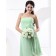 Flowers/Ruffles Zipper Sleeveless Knee-length Strapless Sage A-line Chiffon Natural Bridesmaid Dress