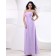 Zipper Ruffles/Beading Strapless Lilac Natural A-line Chiffon Floor-length Sleeveless Bridesmaid Dress