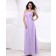 Zipper Ruffles/Beading Strapless Lilac Natural A-line Chiffon Floor-length Sleeveless Bridesmaid Dress