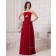 Ruffles/Beading/Draped Strapless Sleeveless Floor-length Natural A-line Zipper Burgundy Chiffon Bridesmaid Dress