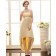 Zipper Daffodil A-line Chiffon Asymmetrical Sleeveless Ruffles/Sash Strapless Empire Bridesmaid Dress