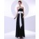 Strapless Floor-length Black Empire Ruffles/Draped/Sash/Bow A-line Sleeveless Chiffon Zipper Bridesmaid Dress