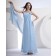 Zipper Ruffles/Draped/Flowers Strapless Light-Sky-Blue Chiffon Floor-length A-line Natural Sleeveless Bridesmaid Dress