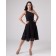 Ruffles/Sash A-line Sleeveless Knee-length Zipper Chiffon Natural Black One-Shoulder Bridesmaid Dress