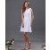 White One-Shoulder Short-length A-line Sleeveless Zipper Ruffles/Tiered Chiffon Natural Bridesmaid Dress