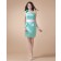 Sage Mini Satin Ruffles Natural Floor-length Zipper One-Shoulder Sleeveless Bridesmaid Dress