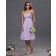 Sweetheart Knee-length Lilac Ruffles/Beading Natural Chiffon Sleeveless A-line Zipper Bridesmaid Dress