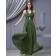 Sleeveless Chiffon Halter Green Natural Zipper Ruffles/Beading/Draped Floor-length A-line Bridesmaid Dress