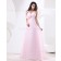 Natural Ruffles/Flowers/Draped Pink Zipper Floor-length Chiffon One-Shoulder A-line Sleeveless Bridesmaid Dress