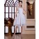 Knee-length A-line Chiffon Strapless Sleeveless Ruffles/Tiered Zipper Ivory Natural Bridesmaid Dress