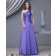 Floor-length Sleeveless A-line Lilac Ruffles/Flowers Zipper Natural Taffeta One-Shoulder Bridesmaid Dress