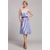 Sleeveless Sweetheart Satin Zipper Empire Lavender Ruffles/Sash A-line Knee-length Bridesmaid Dress