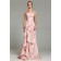 Natural Taffeta Zipper Tiered/Ruffles A-line Strapless Floor-length Sleeveless Pearl-Pink Bridesmaid Dress