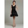 Sleeveless Ruffles/Bow V-neck Black Natural Short-length Taffeta Mini Zipper Bridesmaid Dress