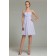 Zipper Lavender A-line Sleeveless Ruffles/Sash Empire Knee-length Chiffon Sweetheart Bridesmaid Dress