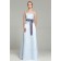 Sleeveless Satin Floor-length Ruffles/Sash A-line Strapless Zipper Light-Sky-Blue Natural Bridesmaid Dress