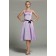 Sleeveless Satin A-line Lilac Zipper Dropped Strapless Ruffles/Sash/Bow Floor-length Bridesmaid Dress