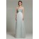 Sweetheart Sleeveless Empire Ruffles Silver Chiffon Zipper Floor-length A-line Bridesmaid Dress