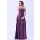 Grape A-line Sweetheart Sleeveless Natural Ruffles Taffeta Floor-length Zipper Bridesmaid Dress