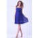 Ruffles/Tiered Zipper Natural A-line Royal-Blue Chiffon Straps Sleeveless Knee-length Bridesmaid Dress