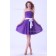 Natural Strapless Regency Short-length Zipper Sleeveless Chiffon Mini Ruffles/Sash Bridesmaid Dress