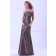 Brown Ruffles Natural Mermaid Floor-length Zipper Sleeveless Taffeta Strapless Bridesmaid Dress