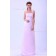 Ruffles/Sash Zipper Sleeveless Halter Satin A-line Natural Floor-length Pink Bridesmaid Dress