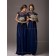 Luxury Stylish Lace Navy Floor Length Bridesmaid dresses