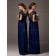 Luxury Stylish Lace Navy Floor Length Bridesmaid dresses