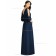 Long dark navy Chiffon Bridesmaid Dresses SBMD-J-1071