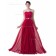 UK Elegant Red Chiffon Floor Length Long Bridesmaid dress