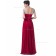 UK Elegant Red Chiffon Floor Length Long Bridesmaid dress