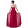 UK Elegant Red Chiffon Floor Length Long Bridesmaid dress