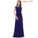 Royal Blue Online Amazing Round Neck Long Elegant Sexy Bridesmaid  Dress