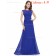 Blue Online Amazing Round Neck Long Elegant Sexy Bridesmaid  Dress