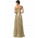 Luxury Golden Sweetheart  Long Sequins Formal Elegant Bridesmaid dress / Evening Dress