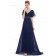 Budget Discount Navy Long Chiffon Bridesmaid Dress