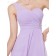 Beautiful Elegant Lilac Long Beading Chiffon Bridesmaid Dress