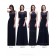 Cheap Amazing Navy Lace Floor-length Chiffon Bridesmaid Dress