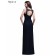 Cheap Amazing Navy Lace Floor-length Chiffon Bridesmaid Dress